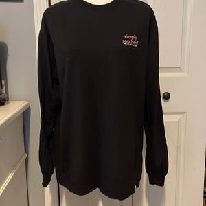 Simply Southern black cow shirt long sleeve